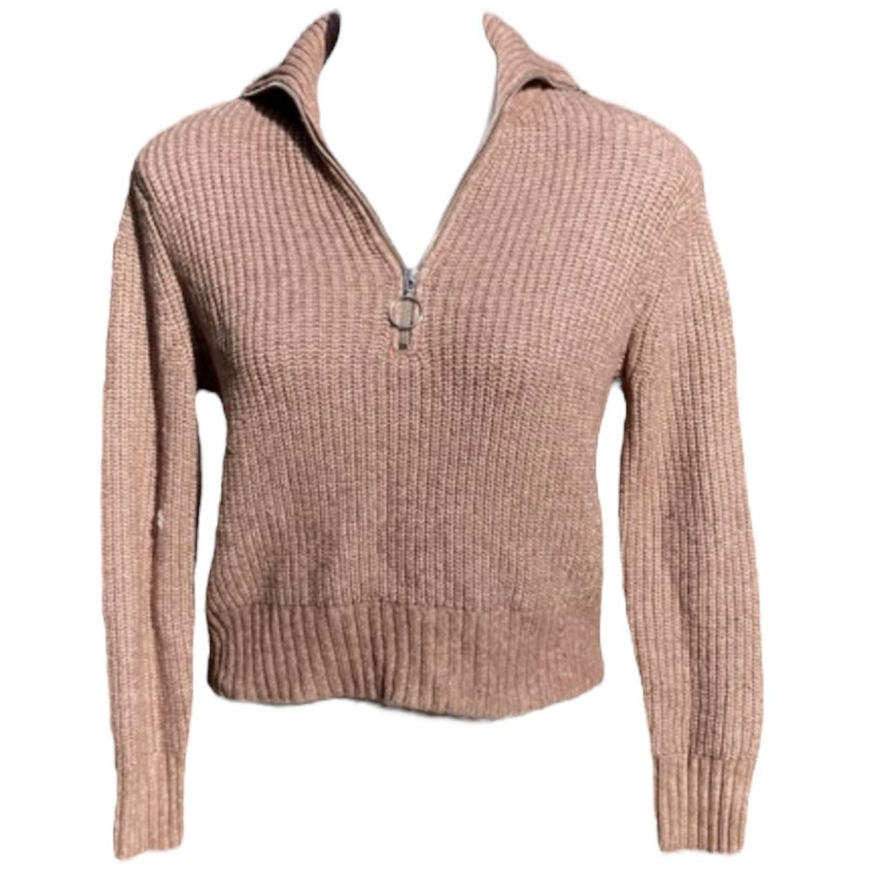 Jessica Simpson Sweater Women’s Size M Quarter Zip Ribbed Mock Neck