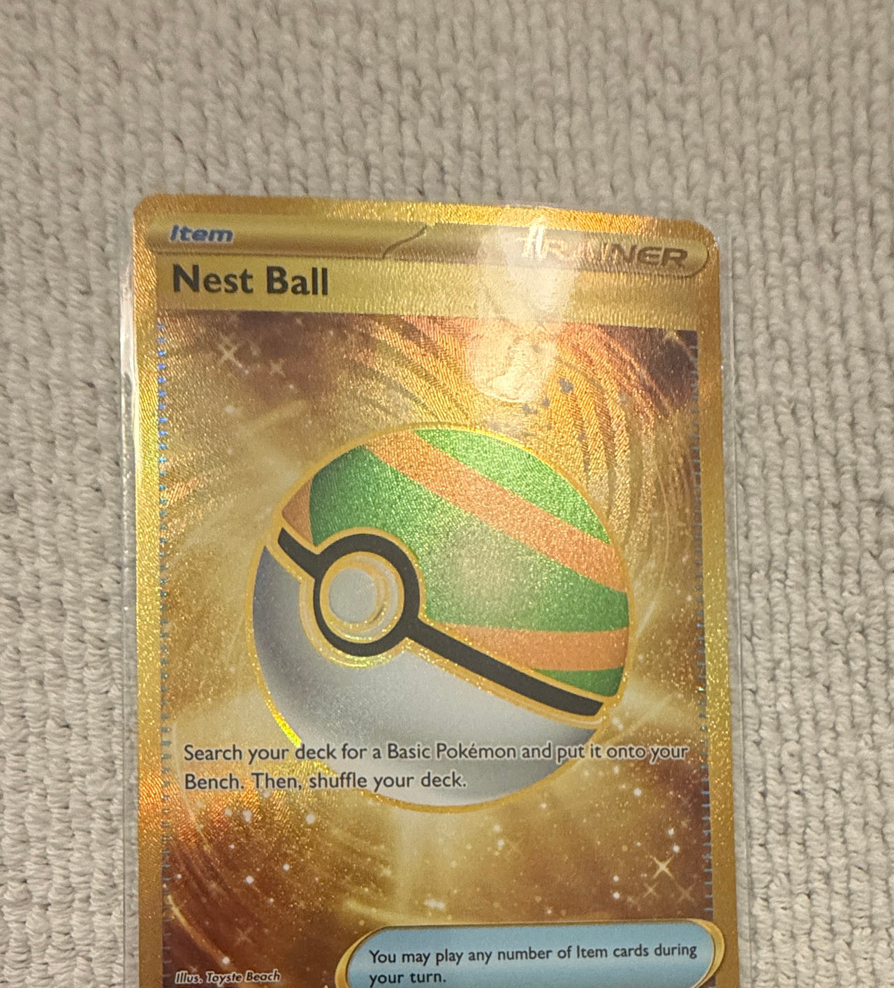 Pokémon TCG Nest Ball Scarlet & Violet 255/198 Gold Secret Rare
