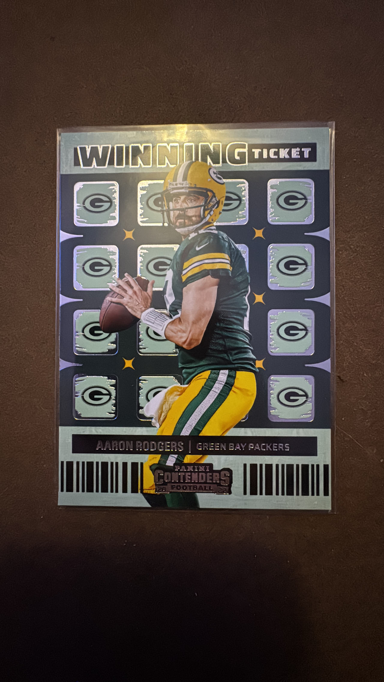 22 Aaron Rodger’s Panini Contenders Football Card