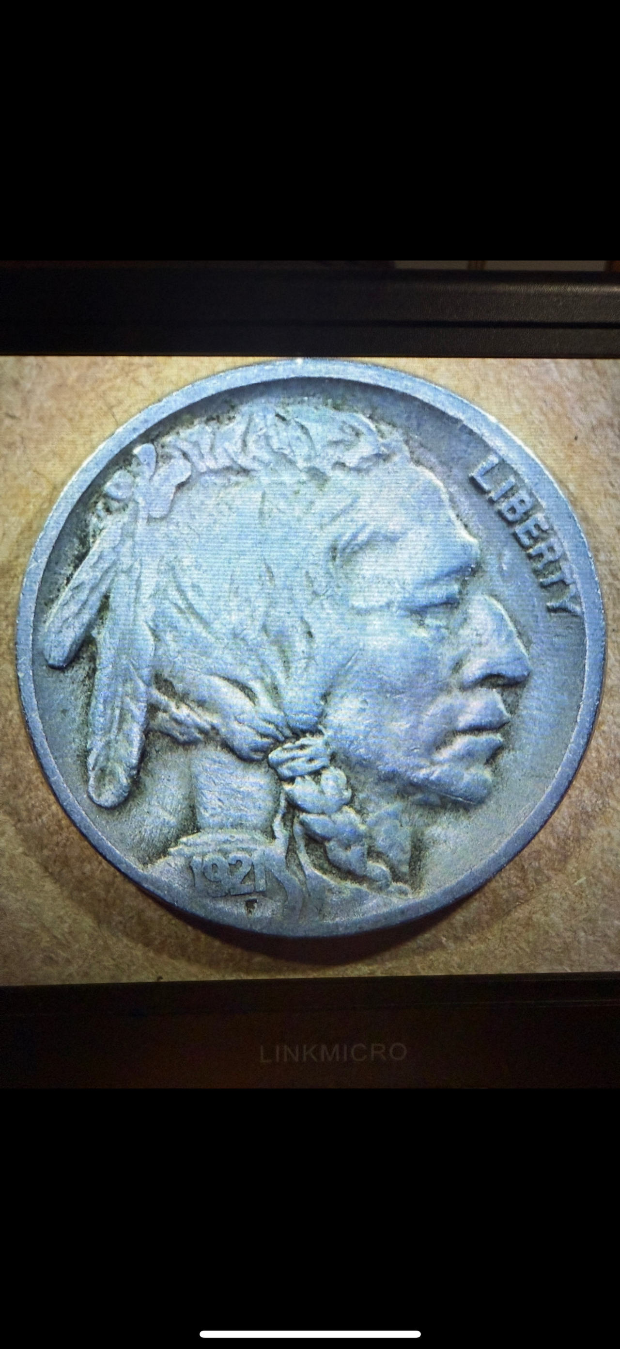 1921 Buffalo Nickel two feather