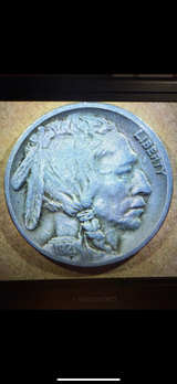 1921 Buffalo Nickel two feather - Image 1