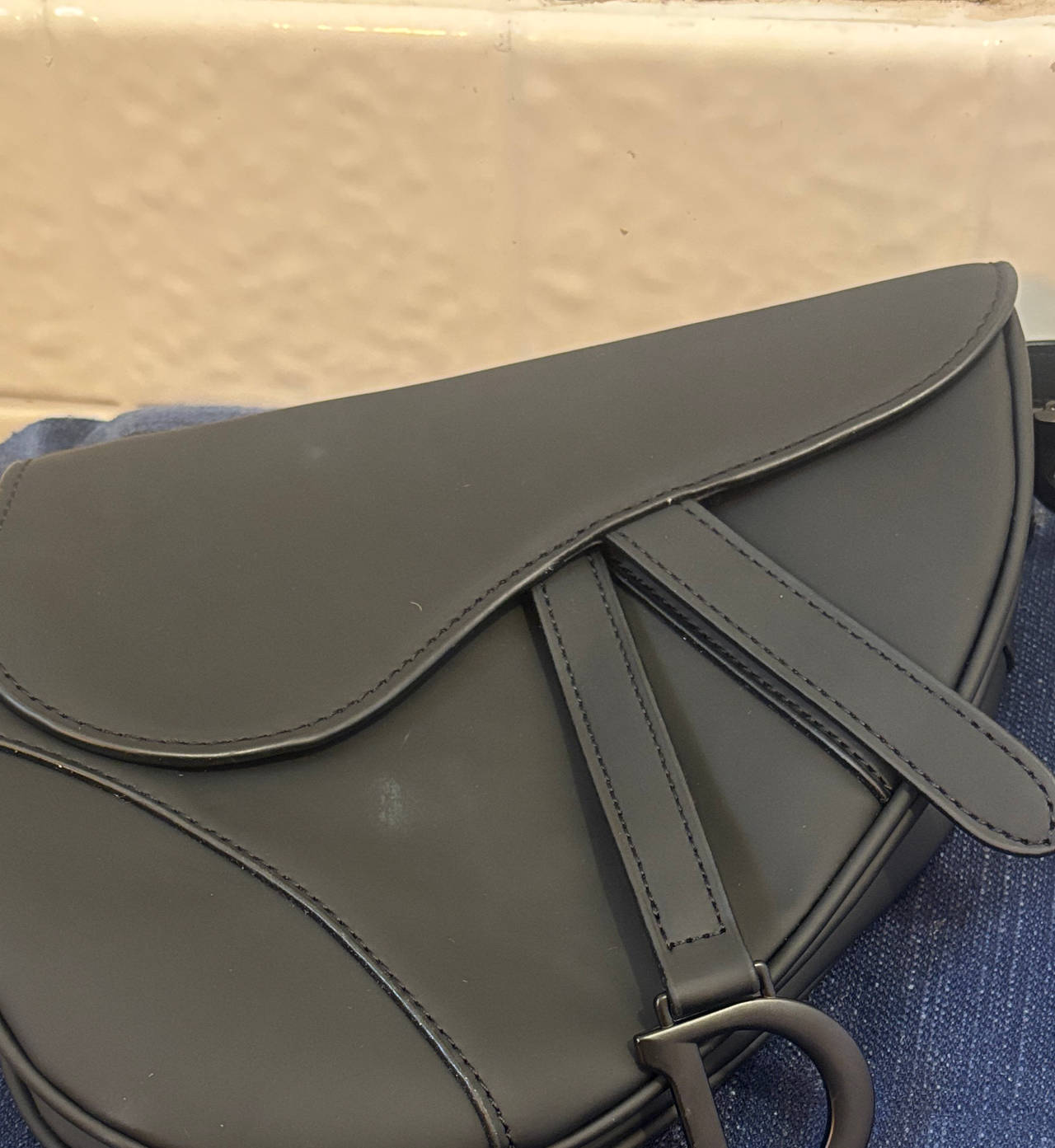 Dior Saddle Bag Ultra-Matte Black Calfskin
