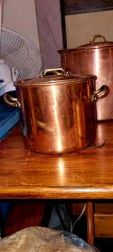 Vintage Copper Cookware Set - Image 4