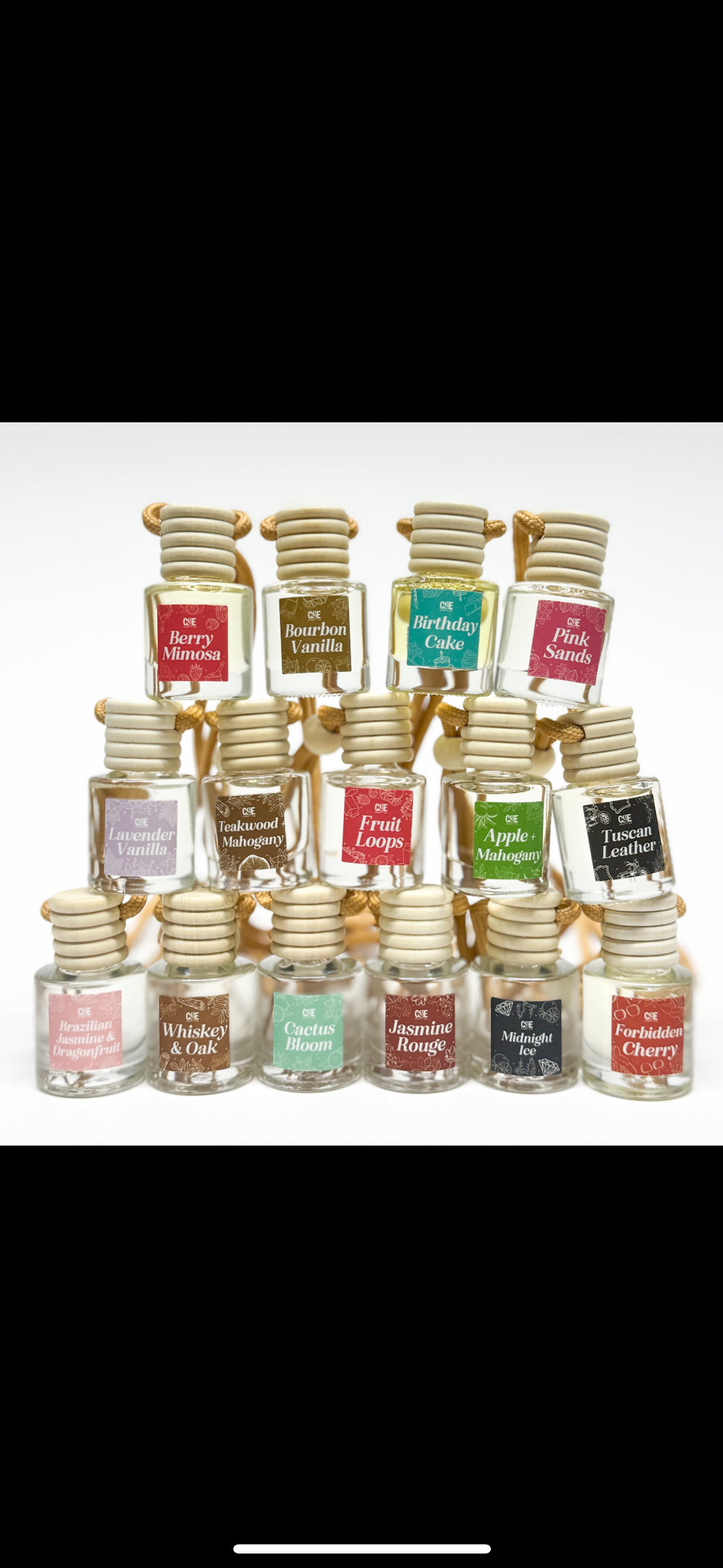 Car Air Freshener Oil Bottles Assorted Scents