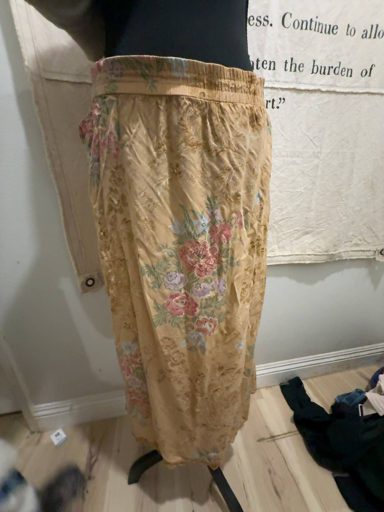 Vintage Lacy Afternoon by Shelly Kepler Long Floral Skirt