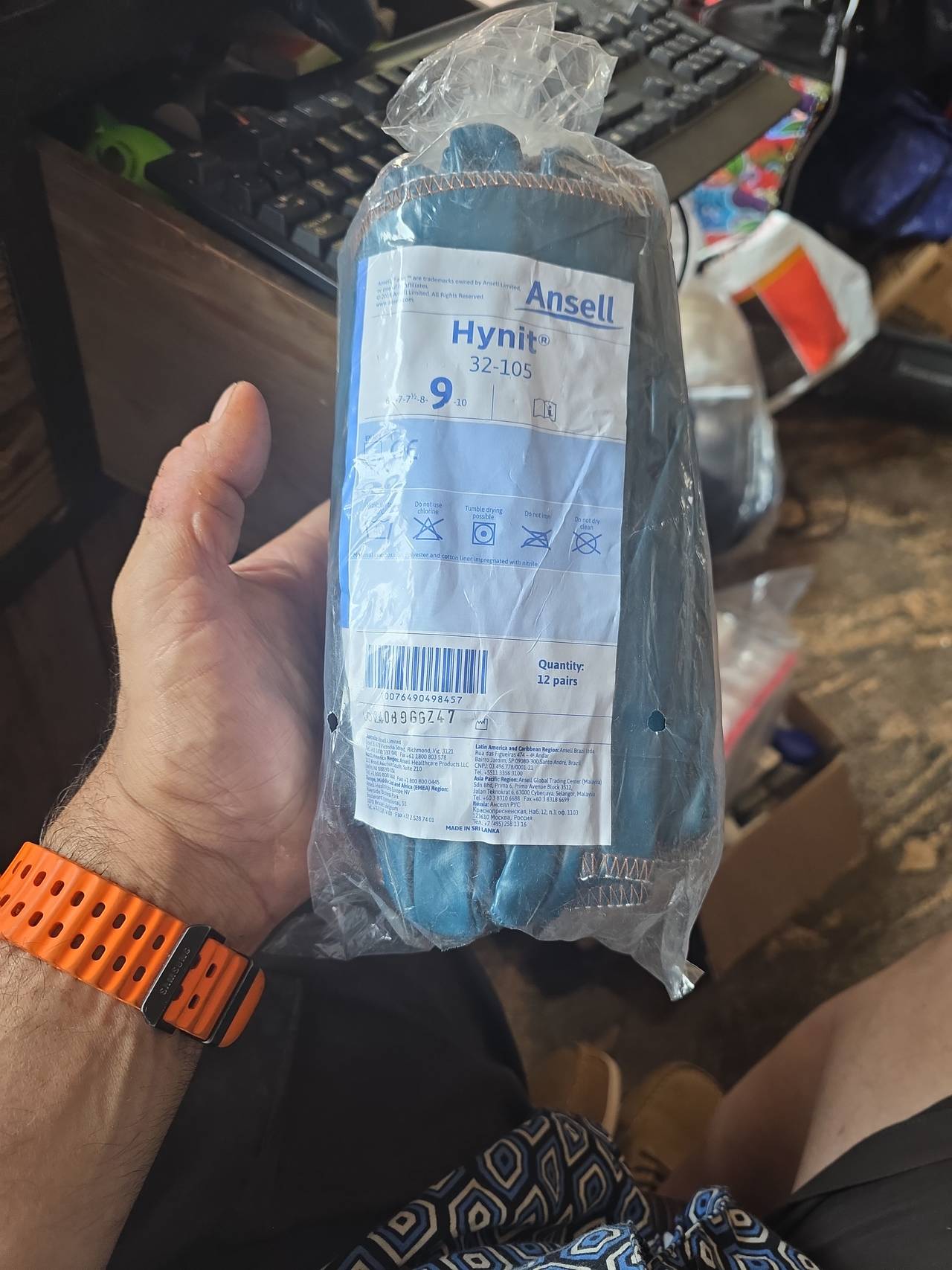 Ansell Hynit 32-105 Nitrile Impregnated Work Gloves