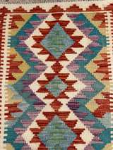 Handwoven Kilim Rug 23x31 – Boho Geometric Flatweave Accent Rug - Image 2