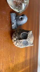 Concrete Owl Statue Small 3.5" Tall - Image 1