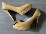 Cole Haan Chelsea Peep Toe Patent Leather Pumps - Image 1