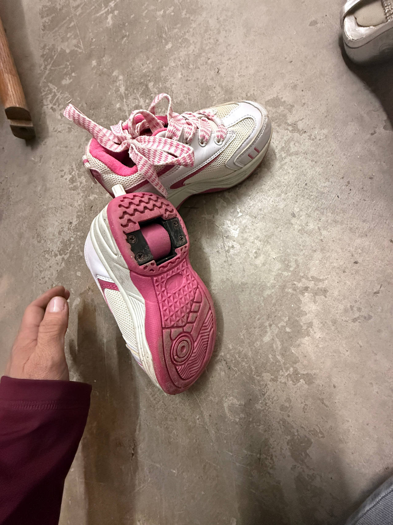 Apara Pink and White Wheeled Shoes