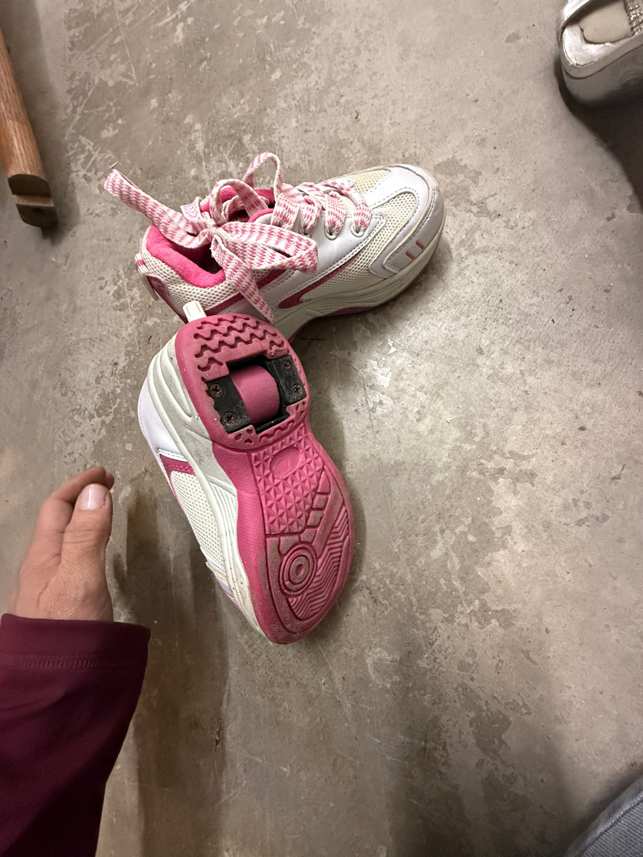 Apara Pink and White Wheeled Shoes