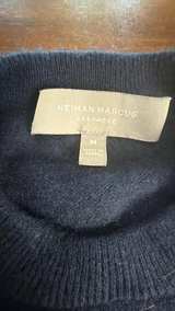 Neiman Marcus Cashmere Striped Crewneck Sweater Medium - Image 2