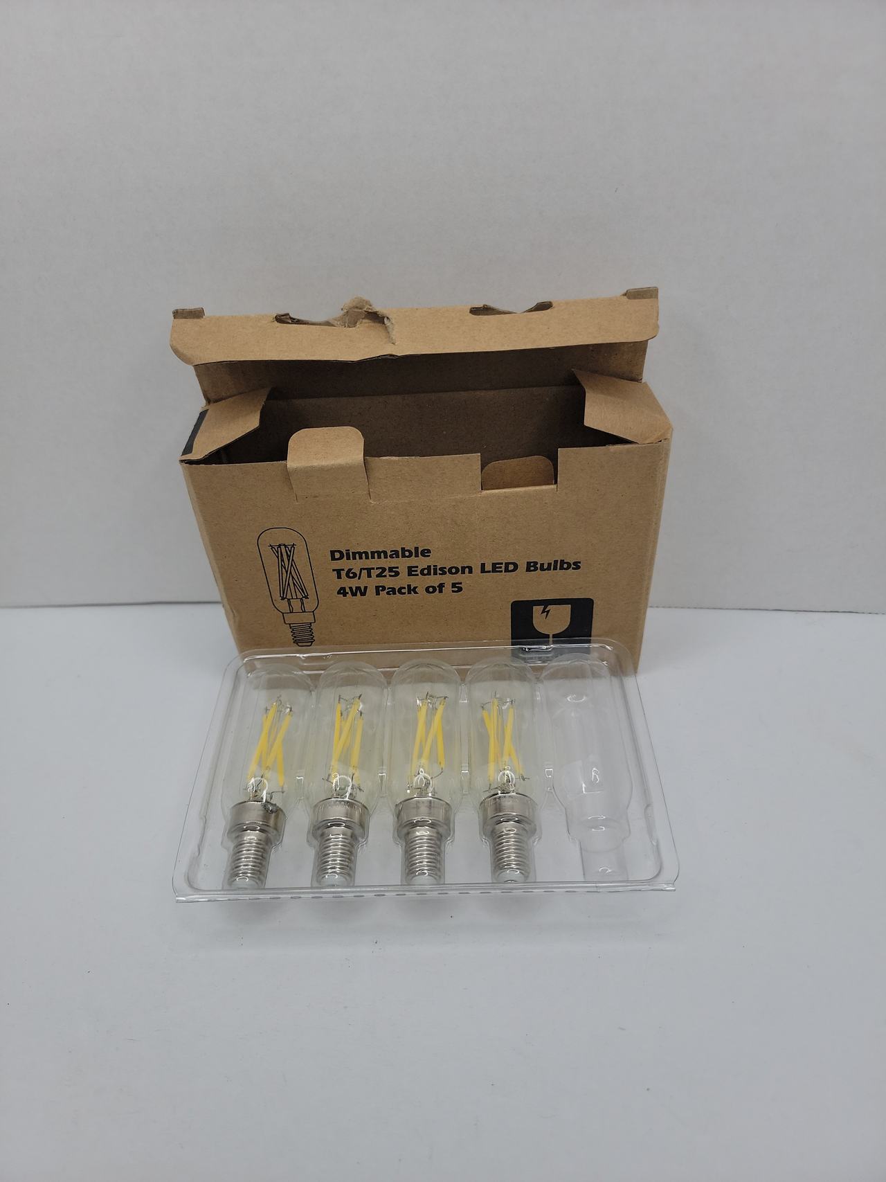 T6/T25 Edison LED Bulbs 4W Pack of 4 of 5