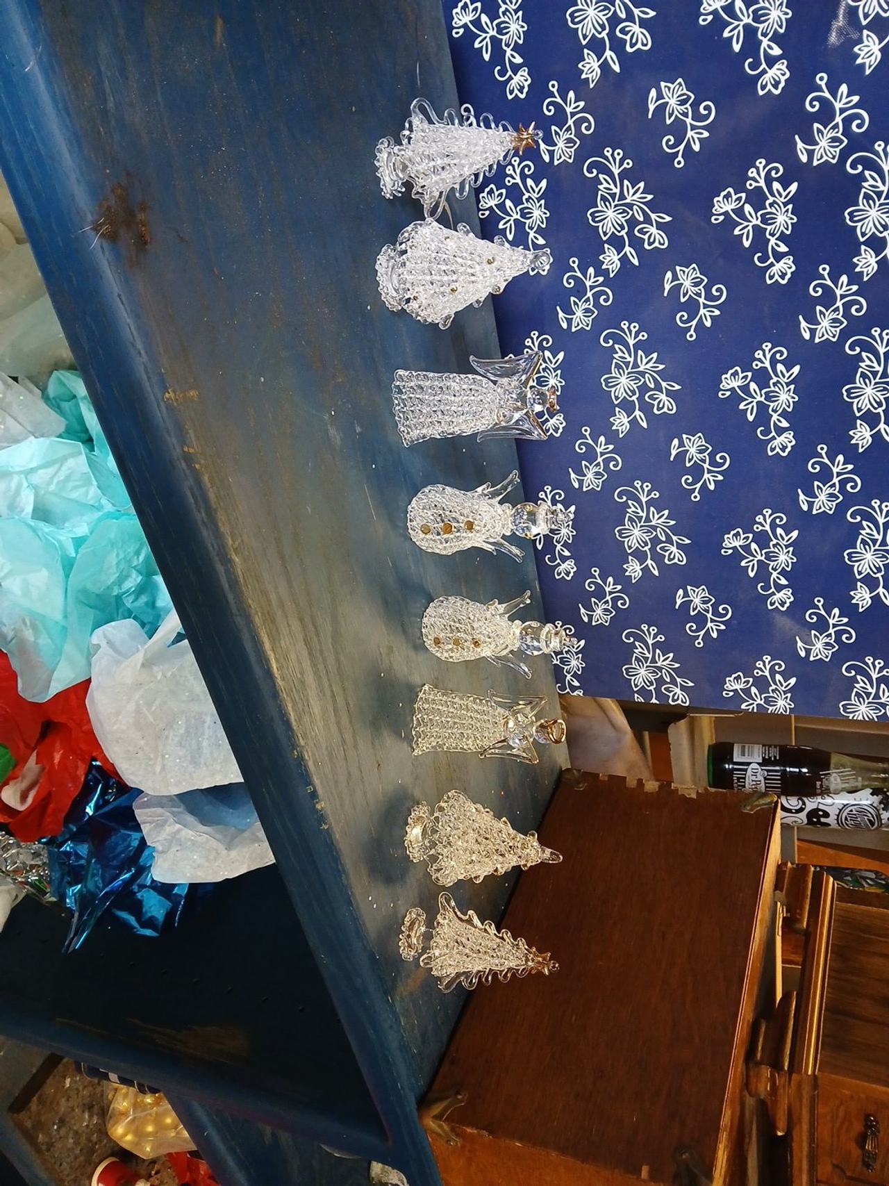 Spun Glass Christmas Ornaments Set