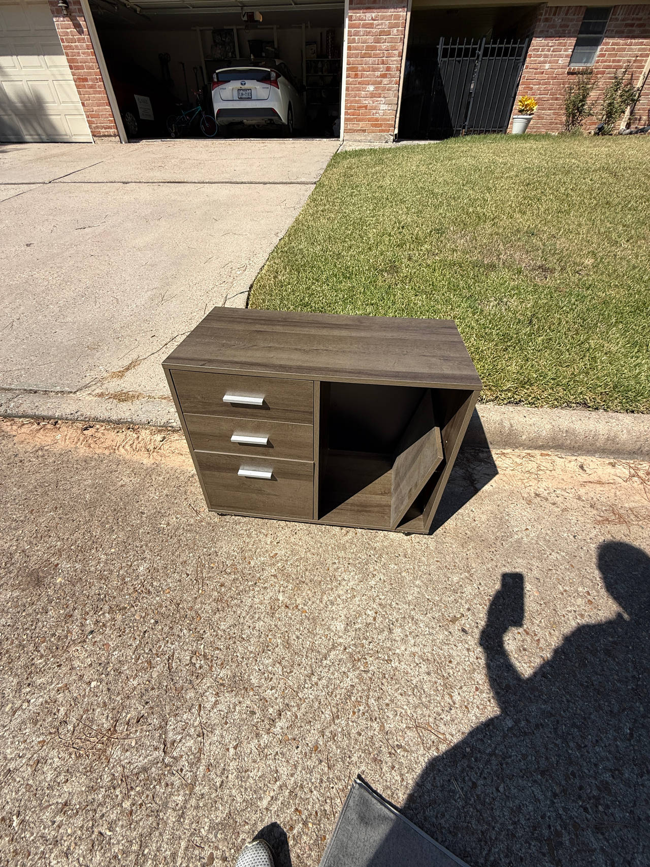 3-Drawer Wood File Cabinet