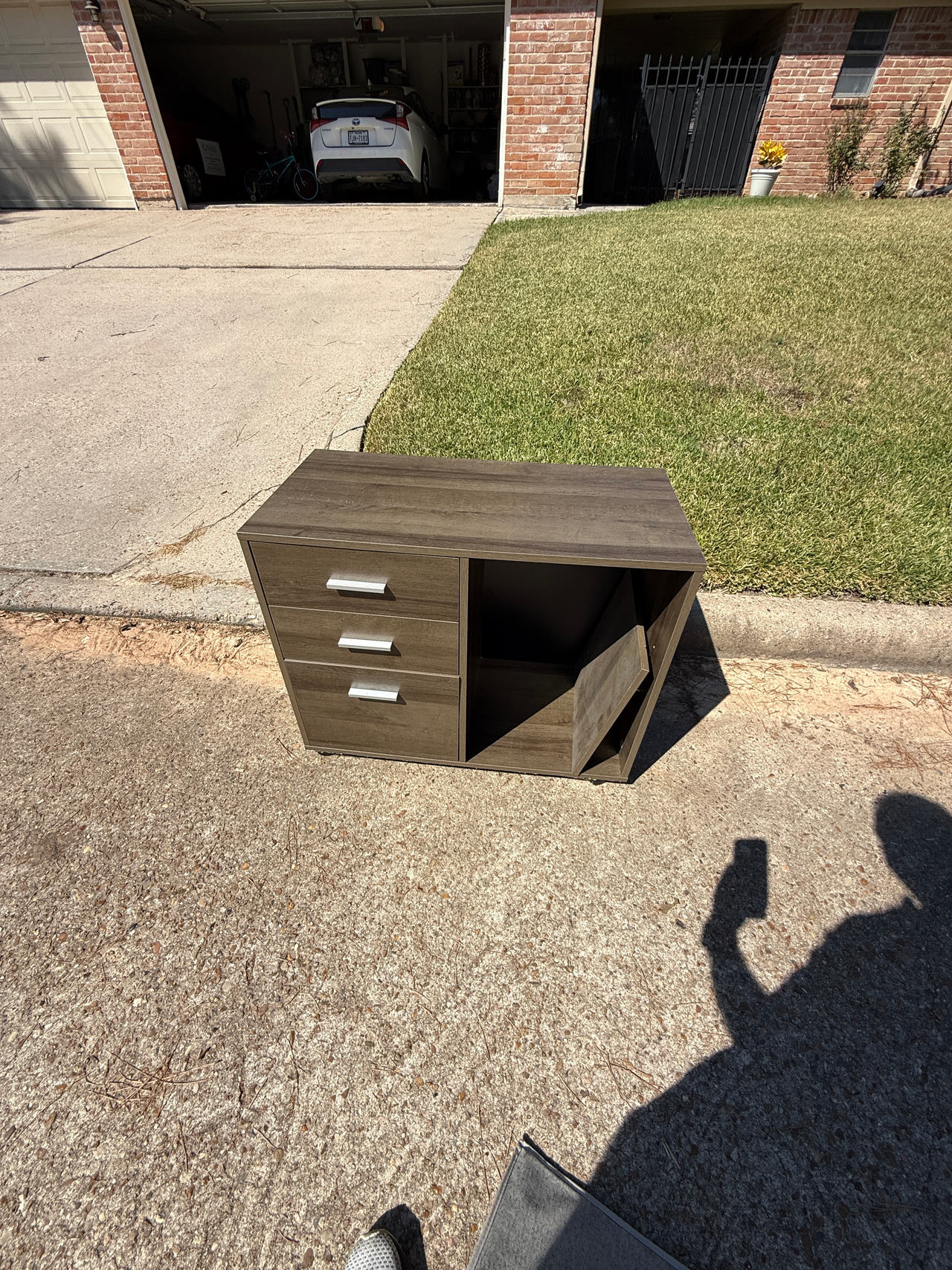 3-Drawer Wood File Cabinet