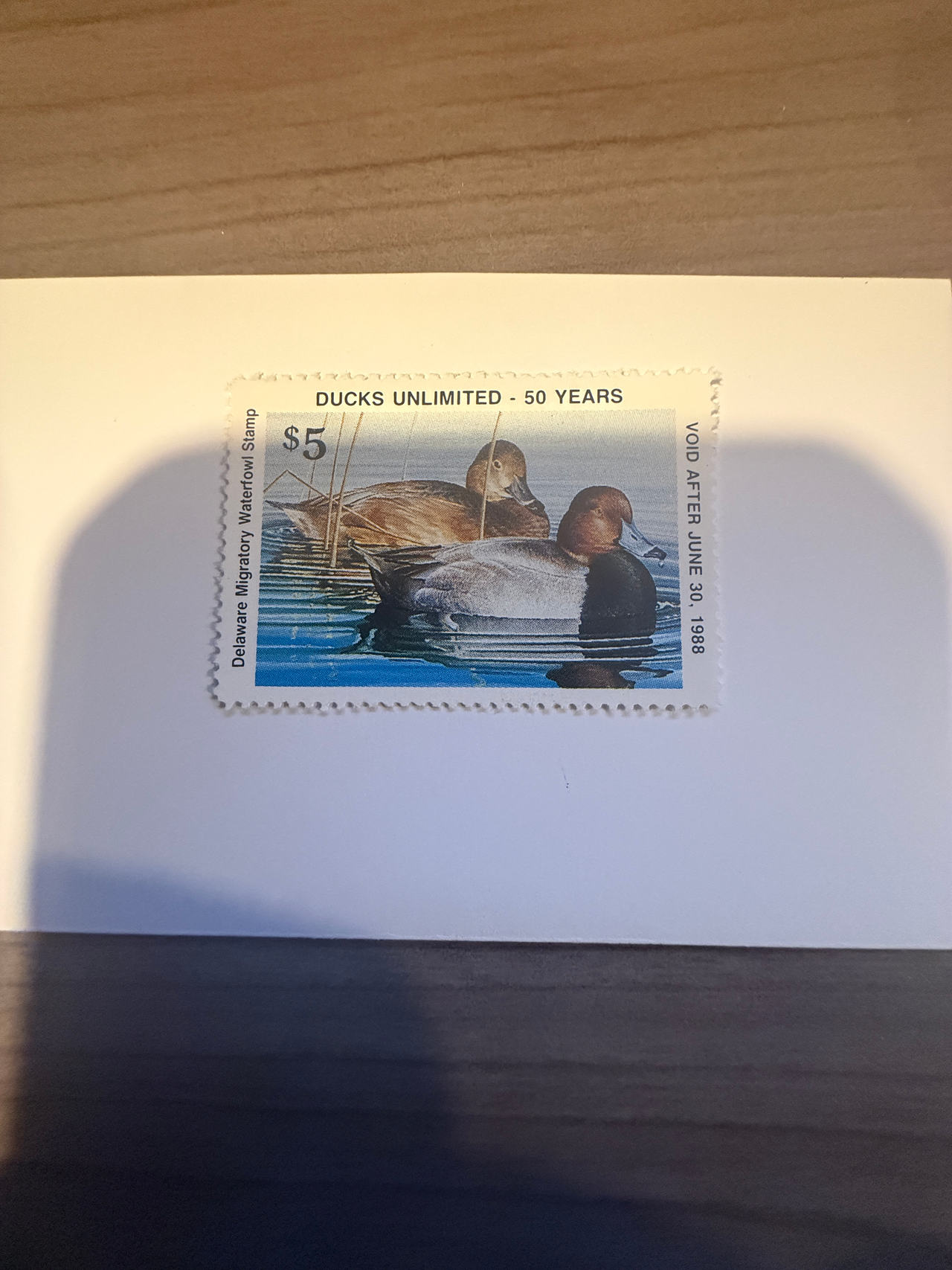 1987 Delaware Migratory Waterfowl Stamp Ducks Unlimited 50 Years