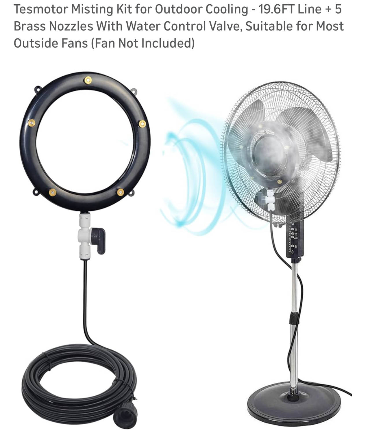 Tesmotor Misting Kit for Outdoor Cooling