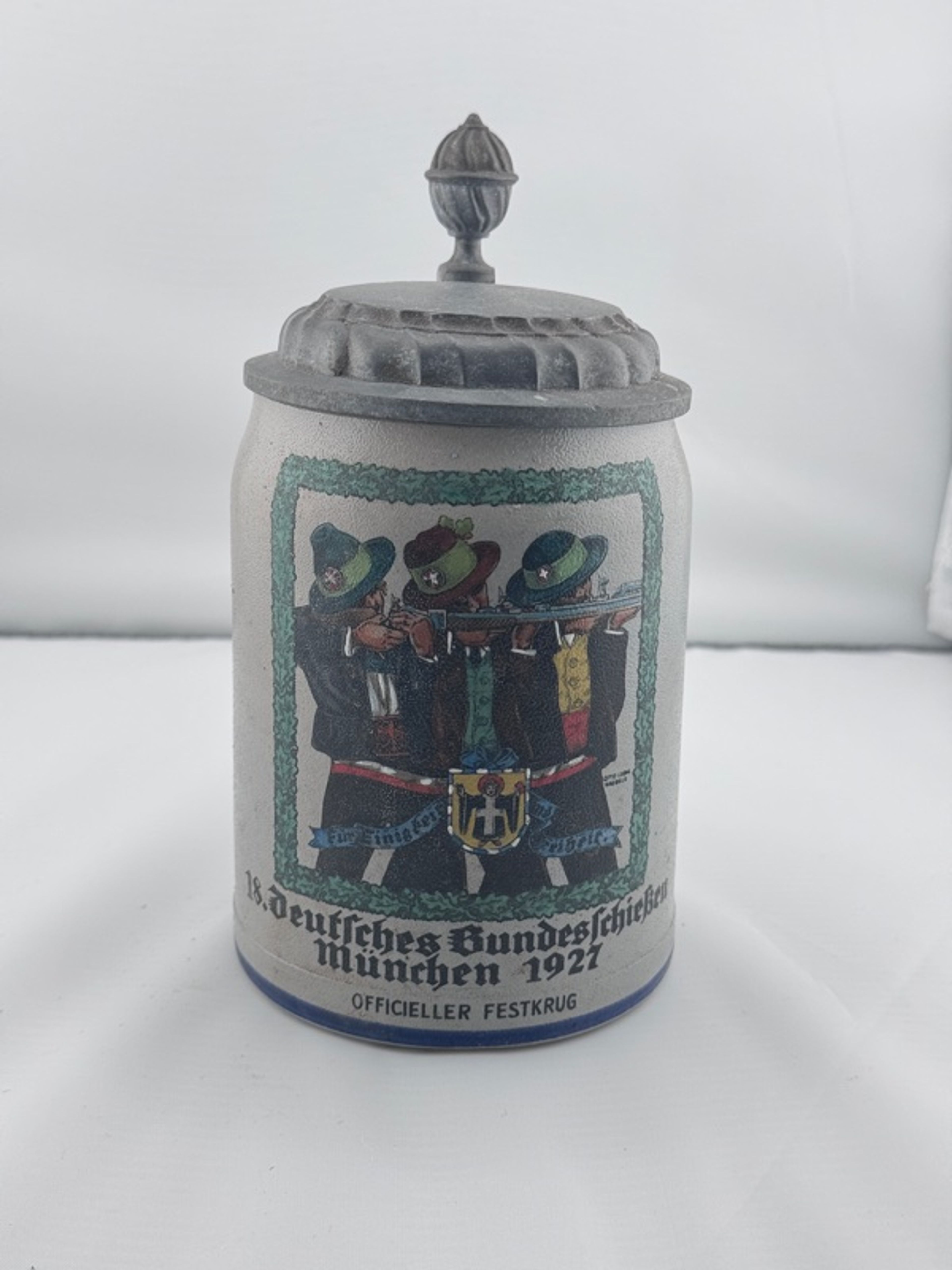 German Vintage Beer Stein 1L Munich 1927