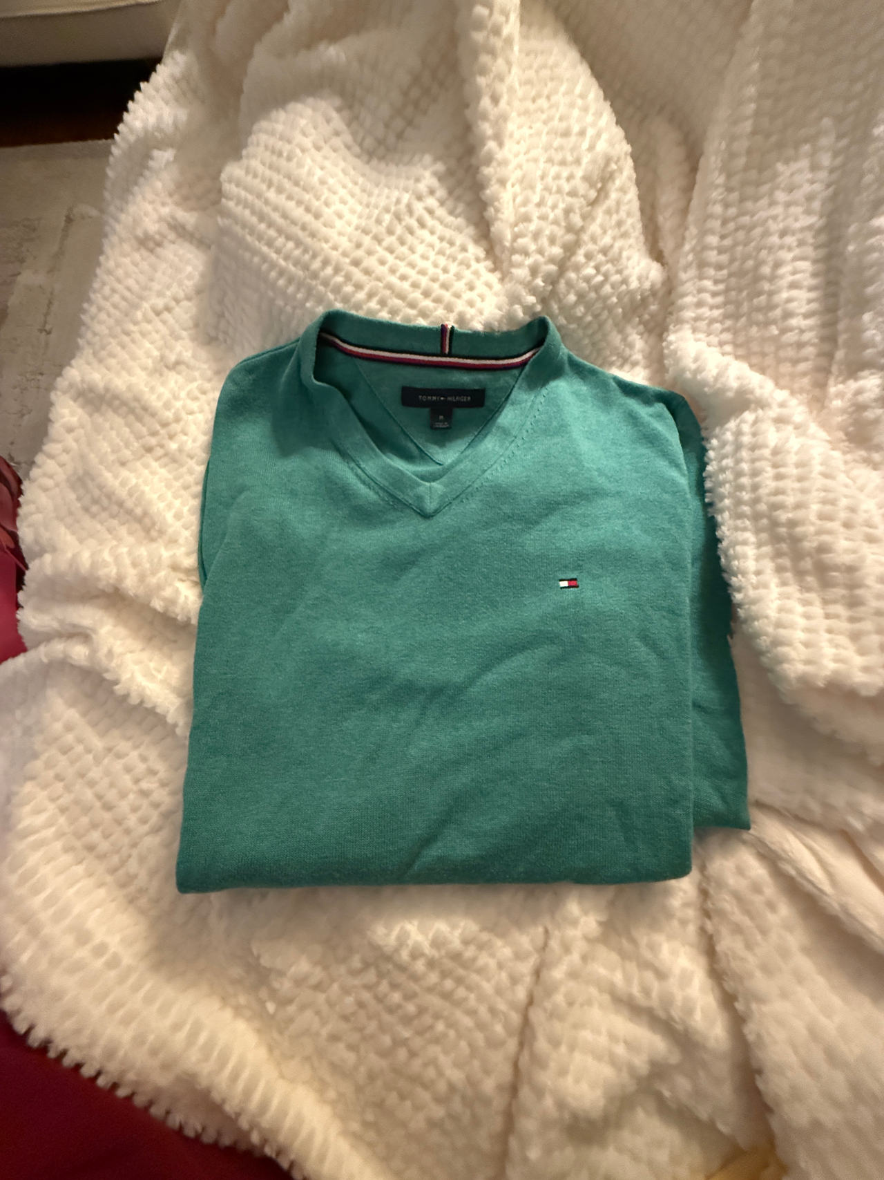 Tommy Hilfiger Men's V-Neck Sweater - Medium