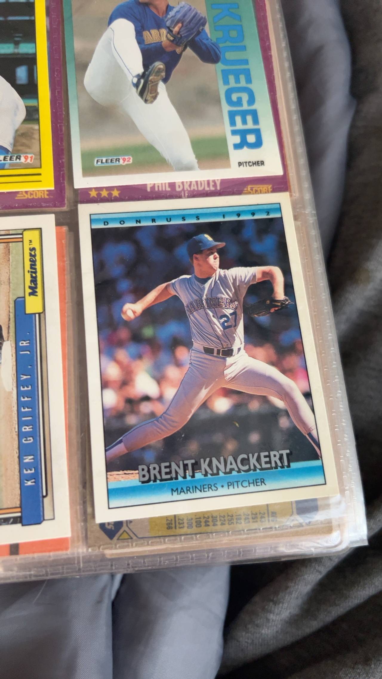 Donruss 1992 Brent Knackert Seattle Mariners Baseball Card