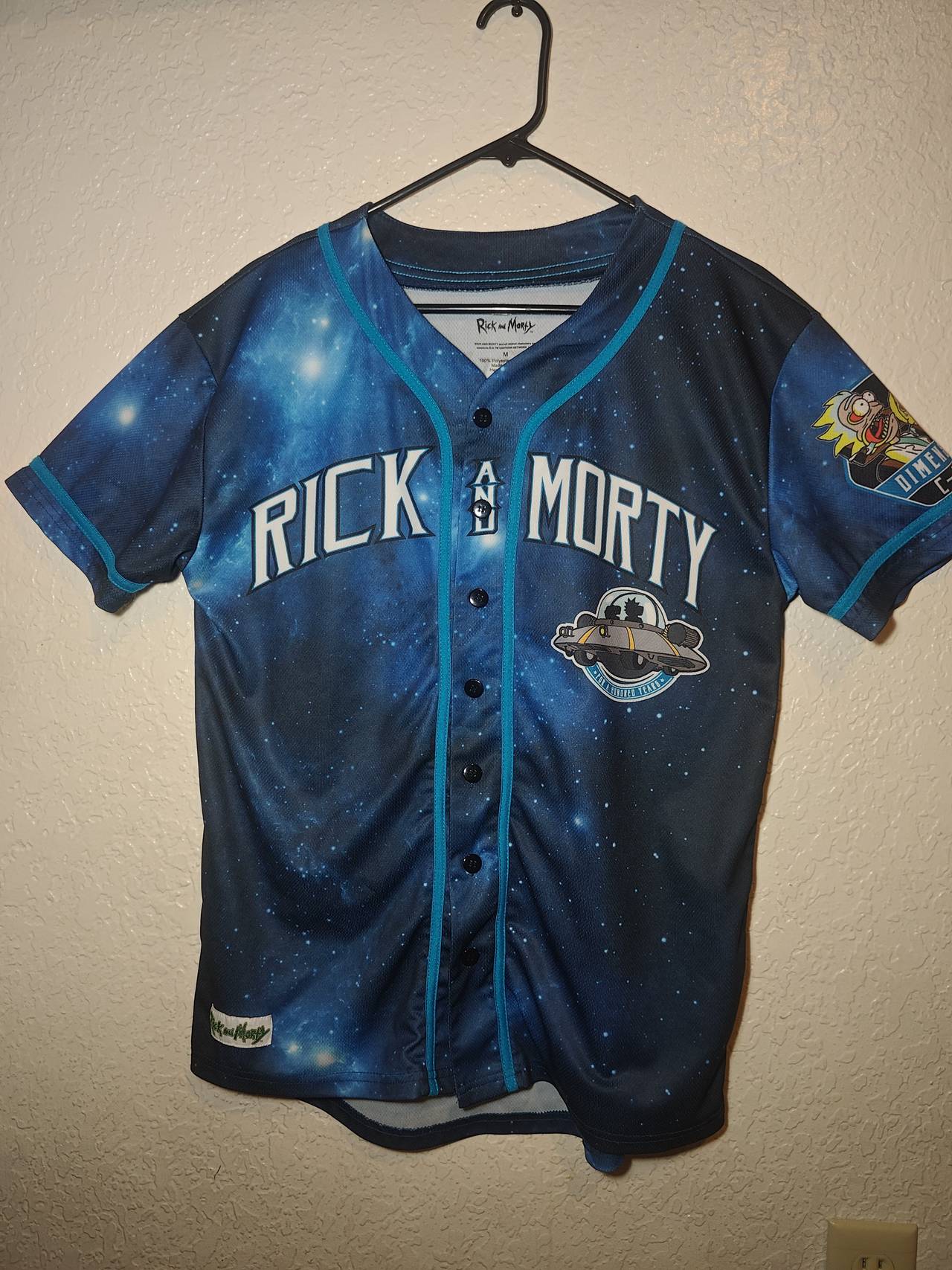 Rick and Morty Galaxy Space Baseball Jersey