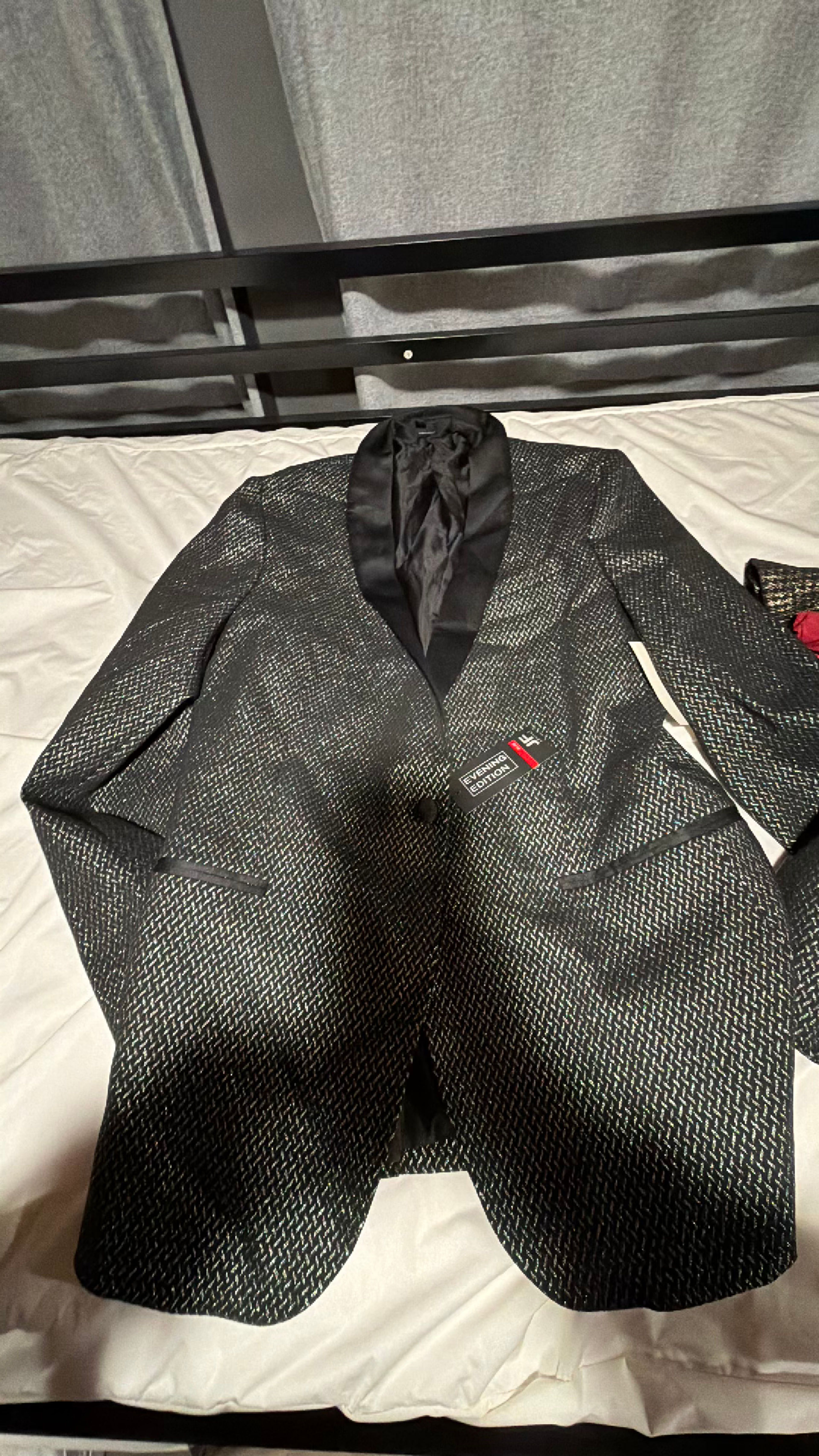 J Ferrar Black Slim Fit Blazer - Image 2