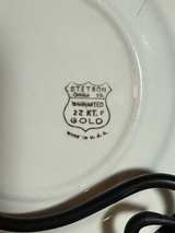 Triumph Limoges Rosalie 22K Gold Trim Floral China Plate - Image 2
