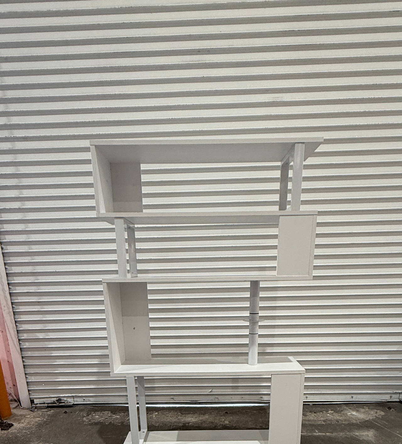 Modern 4-Tier S-Shaped Geometric Bookshelf