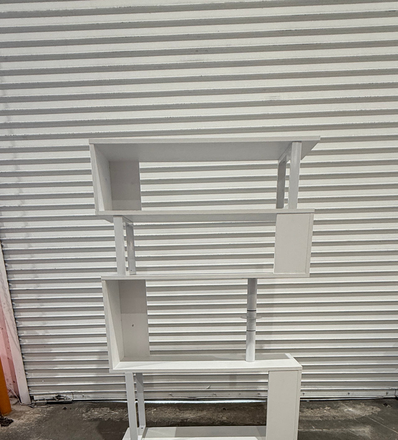 Modern 4-Tier S-Shaped Geometric Bookshelf