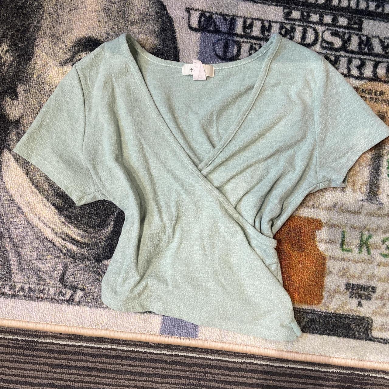Wrap Front Short Sleeve Top