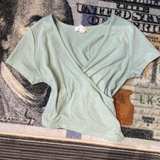 Wrap Front Short Sleeve Top - Image 1