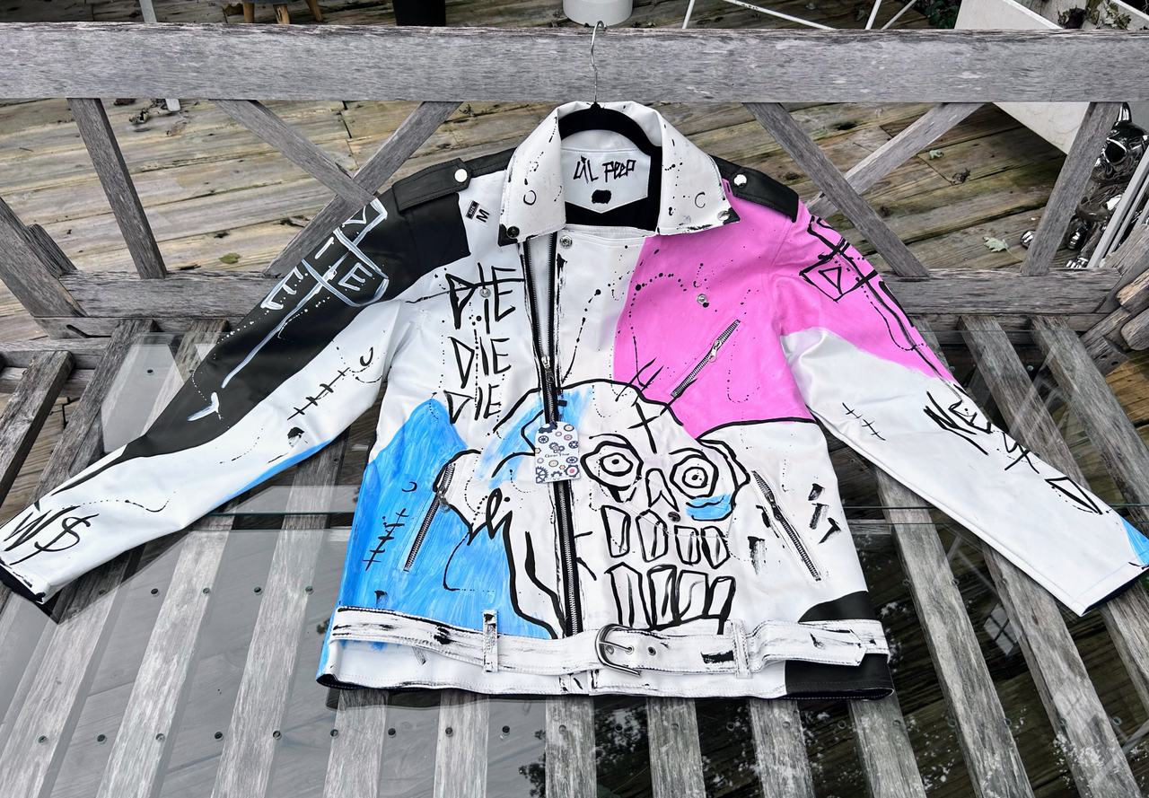 Lil Peep Custom Painted Leather Jacket-*Medium* NWT- MSR:$250