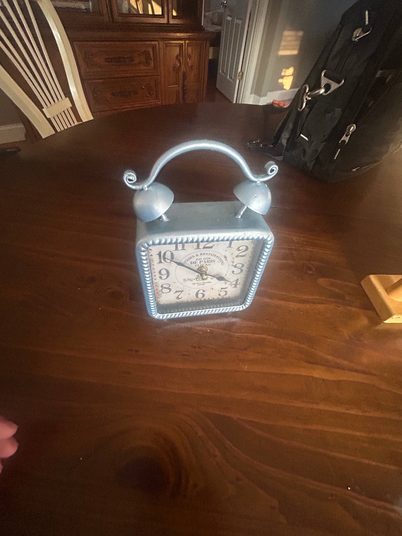 Vintage Style Metal Table Clock