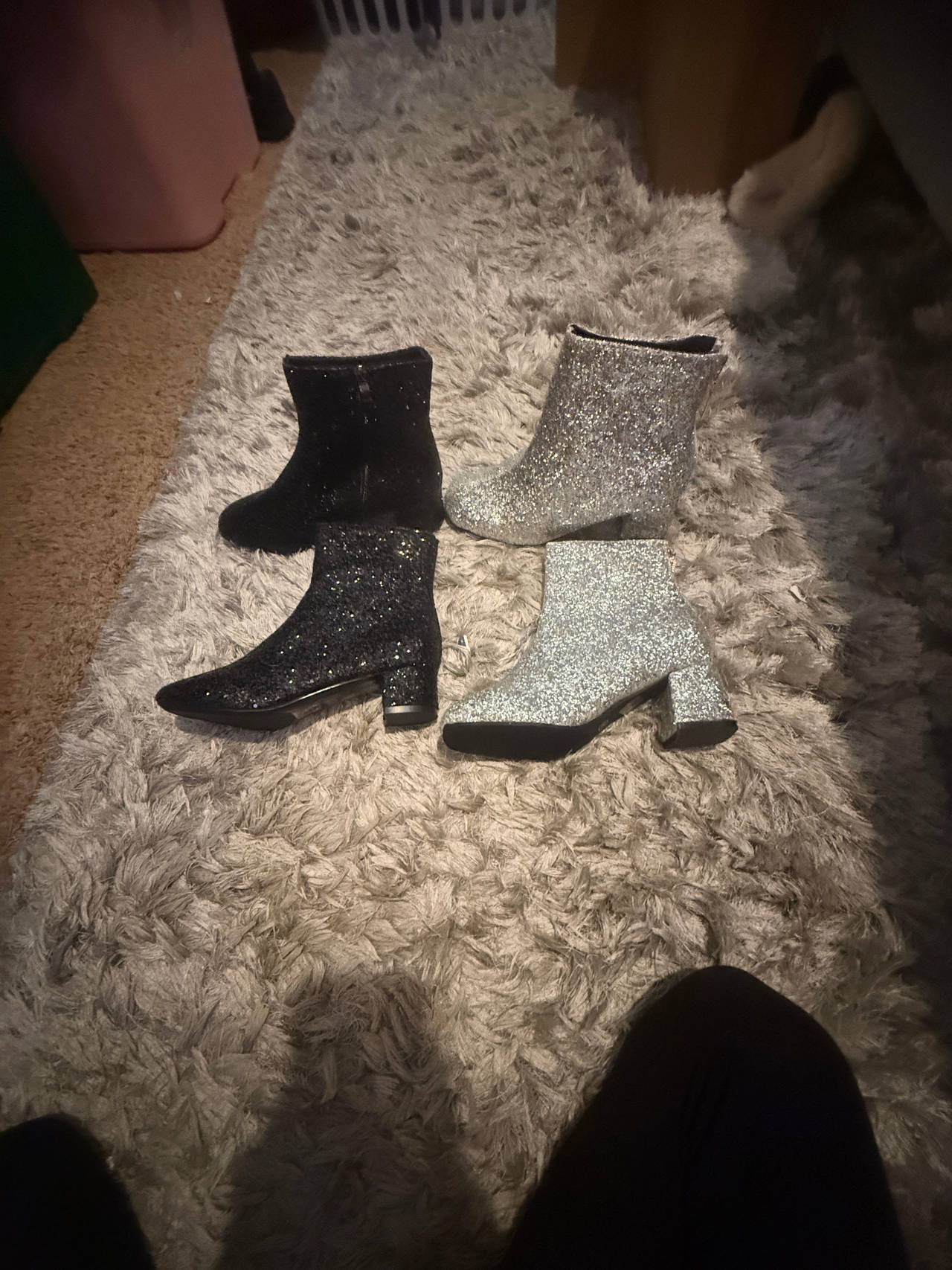 Glitter Ankle Boots