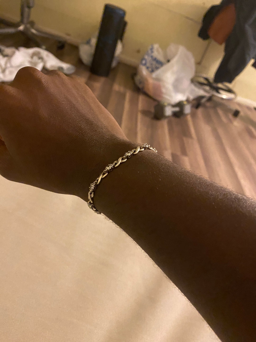 Sterling Silver Twisted Rope Chain Bracelet