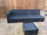4-Piece Modular Outdoor Wicker Patio Set with Covers - Image 5