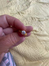 Gold Solitaire Ring - Image 1