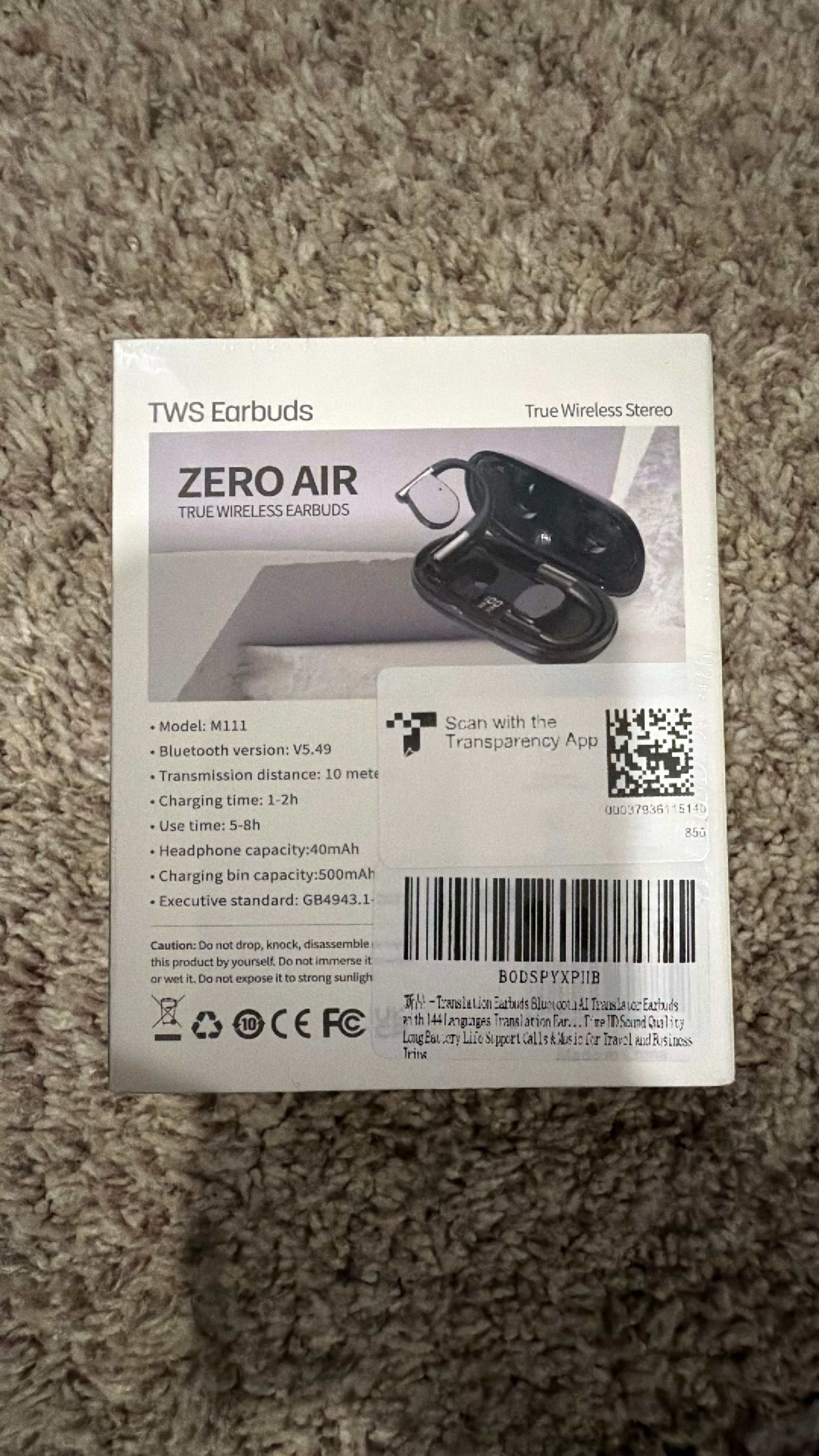 Zero Air M111 AI Language Translator Earbuds - Image 2
