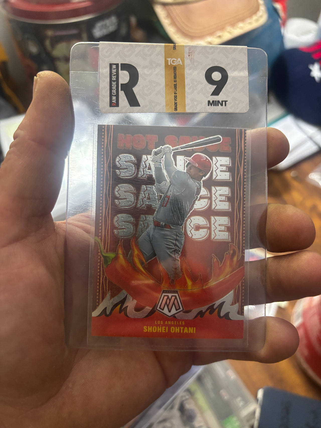 2022 Panini Mosaic Baseball Shohei Ohtani Hot Sauce Insert