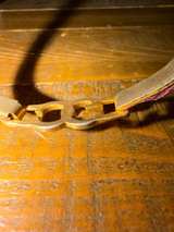 Gucci Vintage 24KT Gold Plated Snakeskin Bangle - Image 4