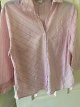 Size 12 Pink Striped Button-Up Shirt - Image 4