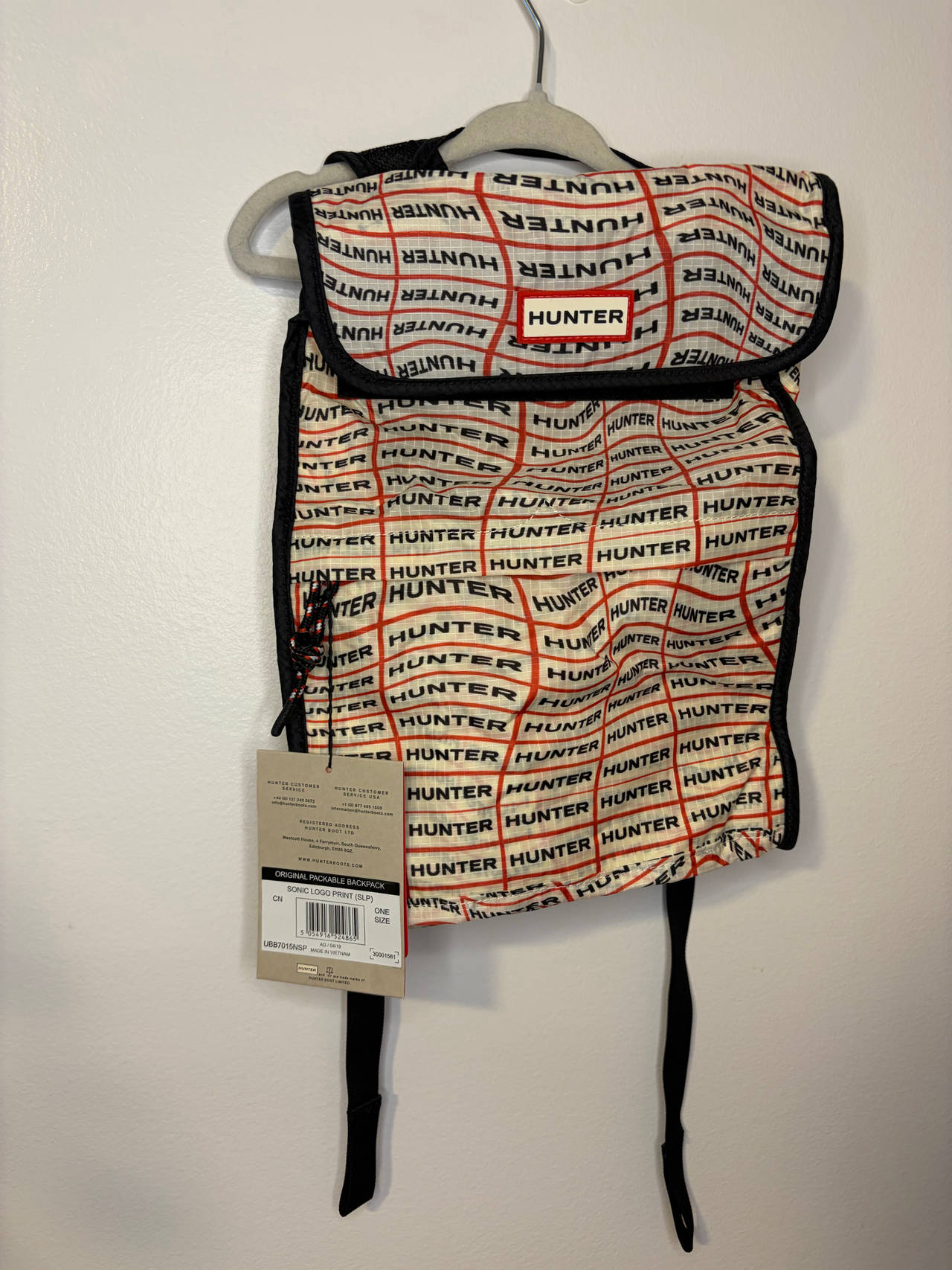 Hunter Original Packable Backpack Sonic Logo Print