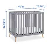 NEW Delta Children Essex Convertible Baby Crib Twin Bed 2.75-Inch Mattress Grey - Image 6