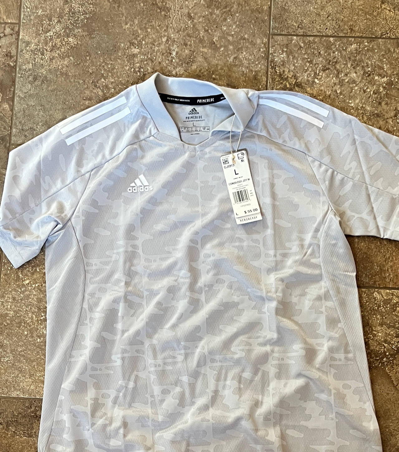 adidas Condivo 21 Jersey Halo Silver nwt large