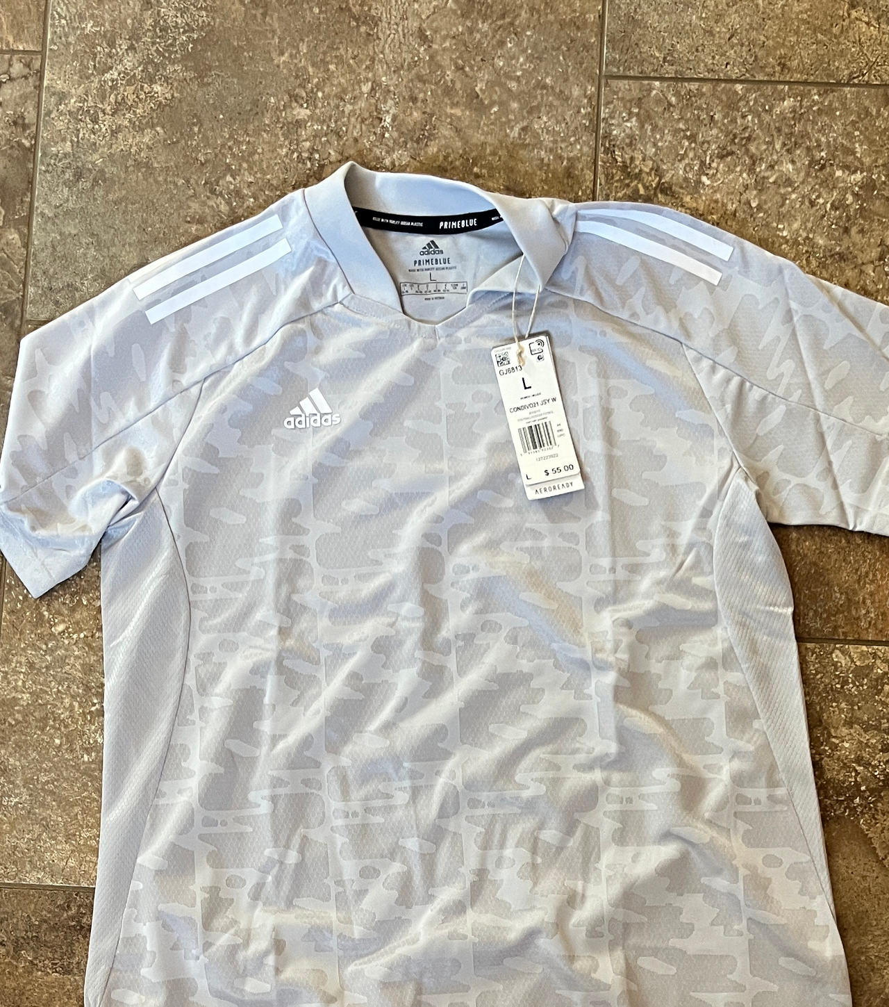adidas Condivo 21 Jersey Halo Silver nwt large