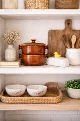 Vintage Brittany Onyx Oven-Proof Stoneware Crocks – Pair (One Decorative) - Image 1