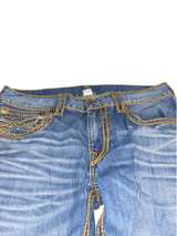 True Religion Super T Straight Jeans Thick Stitch Men’s Size 34 - Image 7