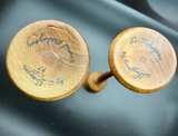 Vintage Hand Turned Wooden Goblets Set of 2 - Image 2
