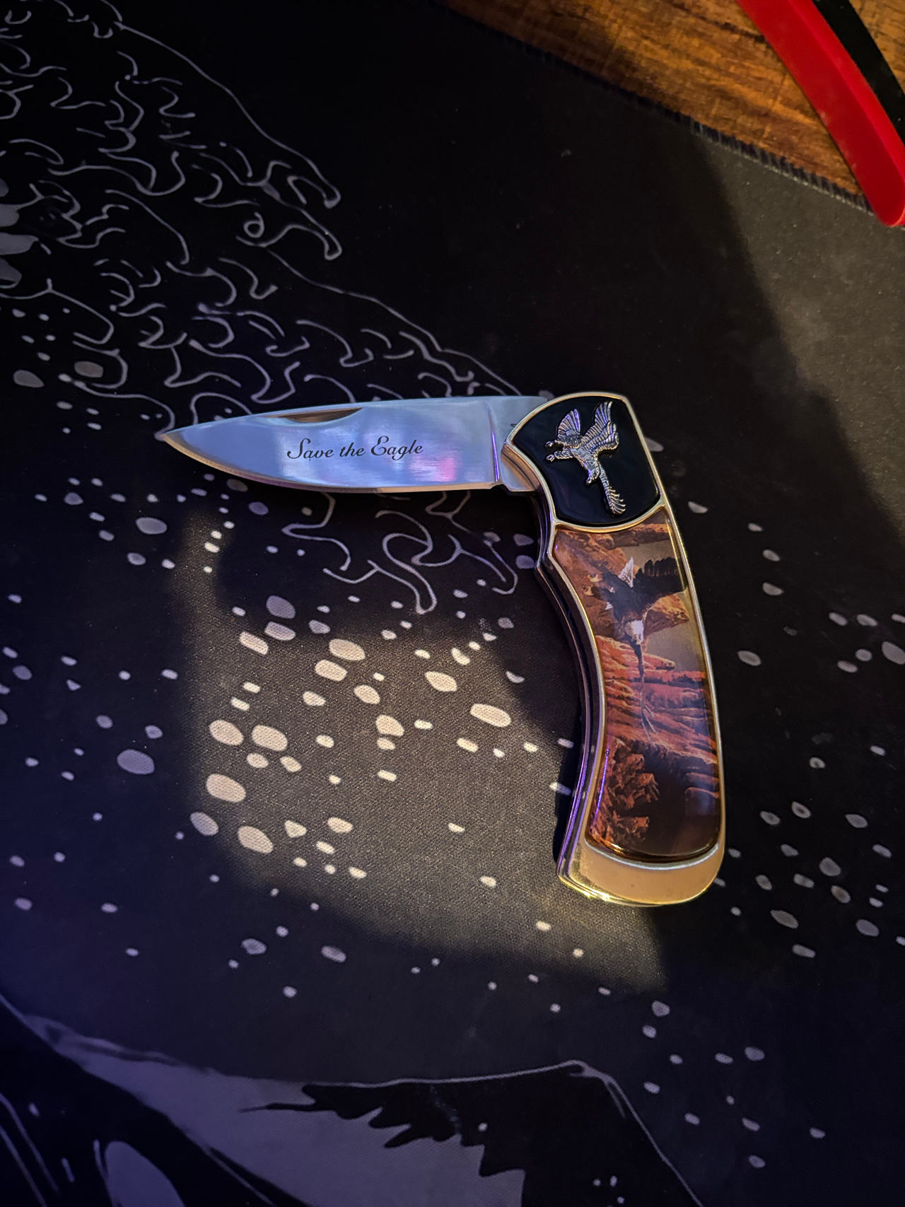 Franklin Mint Save the Eagle Folding Knife